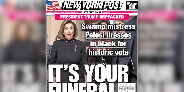 Nancy Pelosi dubbed ‘swamp mistress’ on New York Post impeachment front