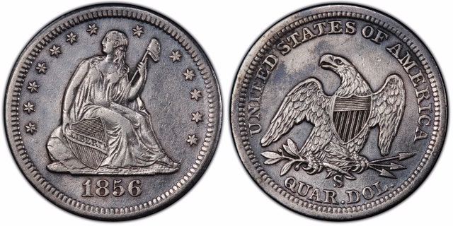 The rare quarters were recovered from the wreck of a steamship that sank carrying treasure from the California Gold Rush.