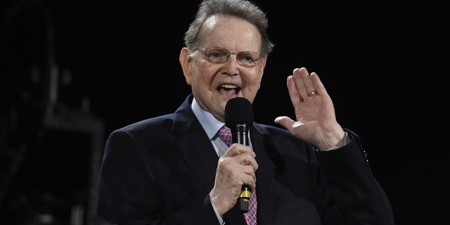 German pentecostal evangelist Reinhard Bonnke speaks during his