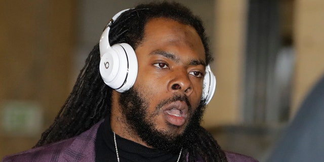 San Francisco 49ers cornerback Richard Sherman arriving for a NFL football game against the Baltimore Ravens, Sunday, Dec. 1, 2019, in Baltimore, Md. (AP Photo/Julio Cortez)