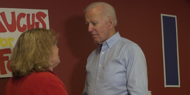 Biden rarely took questions while delivering remarks, choosing instead to speak with voters one on one at the end of each event.
