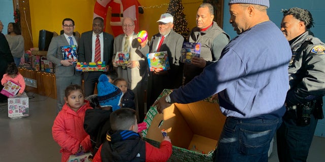 Organizers said Acosta donated the toys for the event.