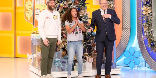 America's top-rated and longest-running game show "The Price is Right" hosted by Drew Carey with special guest Seth Rogen. (Photo by Ella DeGea/CBS via Getty Images)