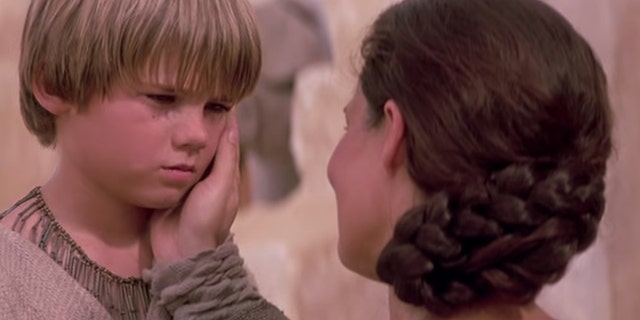 Anakin Skywalker and his mother, Shmi, in "The Phantom Menace."