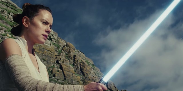 Daisy Ridley as Rey in "The Last Jedi."