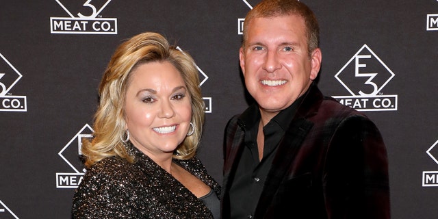 Julie and Todd Chrisley attend the grand opening of E3 Chophouse Nashville on Nov. 20, 2019.