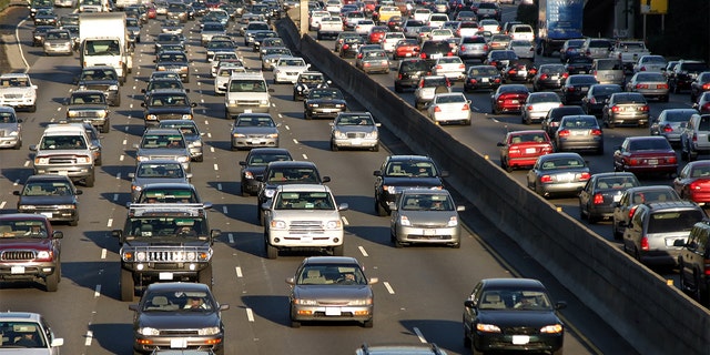 A traffic jam is pictured in Los Angeles, Calif. (iStock)