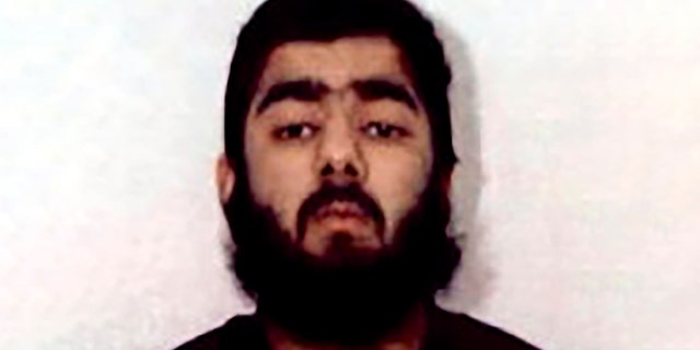 This undated photo provided by West Midlands Police shows Usman Khan. UK counterterrorism police are searching for clues into an attack that left two people dead and three injured near London Bridge. Police said Saturday, Nov. 30, 2019, Khan, who was imprisoned six years for terrorism offenses before his release last year stabbed several people in London on Friday, Nov. 29, before being tackled by members of the public and shot dead by officers on the London Bridge. (West Midlands Police via AP)