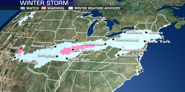 Winter Storm To Spread Snow Sleet And Rain From Central Plains To Northeast Fox News