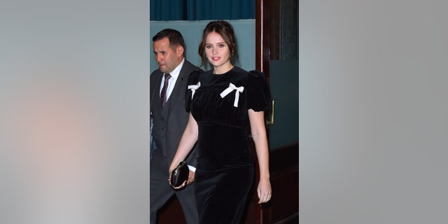 Felicity Jones in New York City. (Photo by Robert Kamau/GC Images)