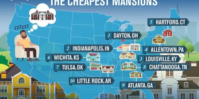 As long as buyers stay away from the costly coasts, there are plenty of reasonably priced, extra-large houses available in the Midwest and South—where land and construction costs are cheaper and housing demand less frantic.