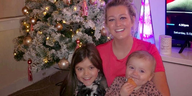 Jennifer Bell, 28, with daughters Georgia, eight, and Kacey, one.