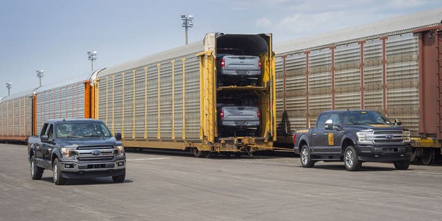 Ford demonstrated the electric F-150 by having it tow a train that weighed more than 1 million pounds.