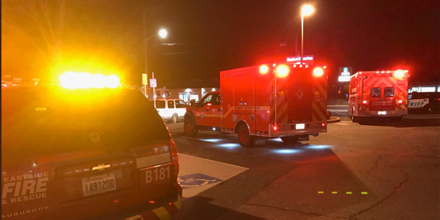The theater manager was transported to an area hospital as a precaution, officials said.