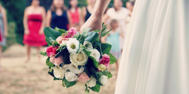 A video posted on Instagram shows an elderly woman being shoved by a group of women during the bouquet toss ceremony.