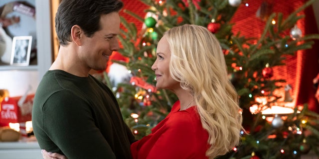 Kristin Chenoweth stars alongside Scott Wolf in the holiday film “A Christmas Love Story” on the Hallmark Channel.