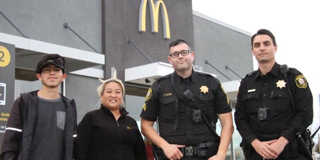 While in the drive-thru, a woman mouthed to an employee, "HELP ME." Just then, deputies arrived and spoke with employees inside the restaurant, they rushed them out the door telling them that the woman needing help was in the drive-thru line.