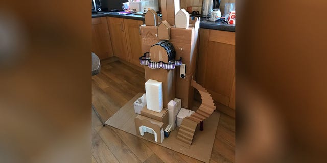 Helen Sadler spent up to five hours a night, four nights a week making the display, which stands at 5-feet-tall.