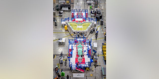 Image of the X-59 main assembly coming together. Credits: Lockheed Martin