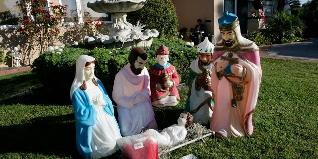 The town of Georgetown, Del. banned a Nativity scene (like the one pictured) from the public circle over safety concerns.