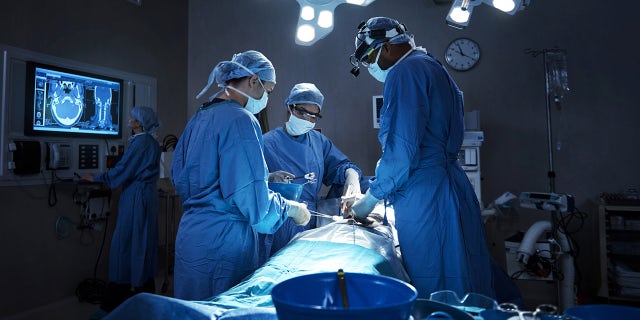 The woman was only given a spinal anesthetic, according to reports.