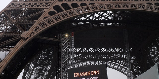 The strike has forced the Eiffel Tower to close on Thursday. (AP)