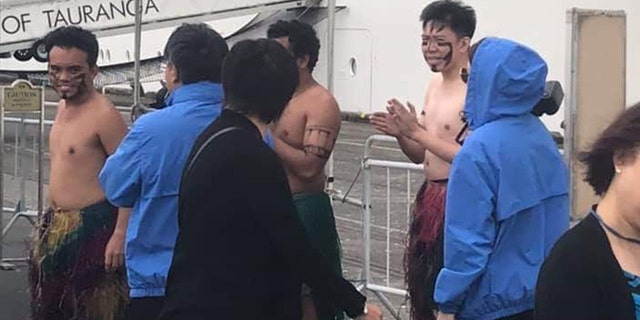 A spokesperson for Princess Cruises has apologized for “cultural insensitivity” after photos of a welcoming ceremony were blasted as "racist" on social media.