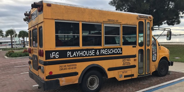 Andrea Kerins were accused of leaving her kids on an old school bus to go smoke pot on a boat.