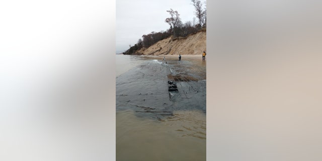 A storm surge revealed the mysterious shipwreck - file photo.