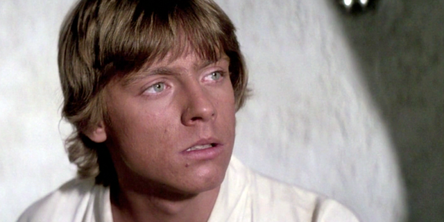 Mark Hamill as young Luke Skywalker.