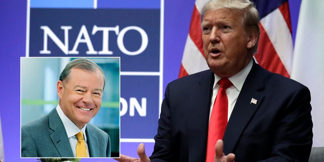 Varney encourages Trump to 'counterpunch' the 'elites' after world leaders caught on video mocking president 2 President Donald Trump speaks as he meets with Italian Prime Minister Giuseppe Conte during the NATO summit at The Grove, Wednesday, Dec. 4, 2019, in Watford, England. (AP Photo/ Evan Vucci)