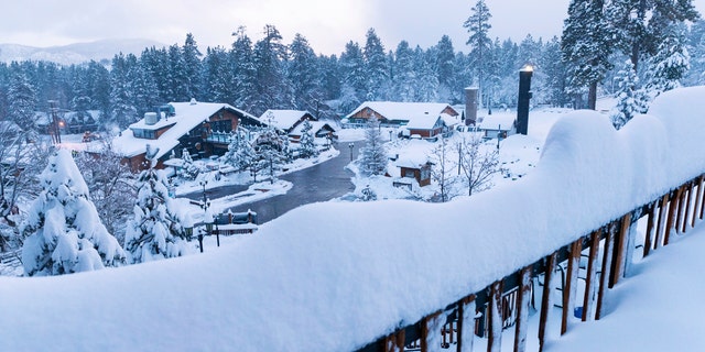 This photo provided by Big Bear Mountain Resort shows a fresh snow fall at Big Bear Mountain Resort in Big Bear Lake, Calif.