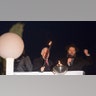 Berlin, Germany: Josef Schuster, left, President of the Central Council of Jews in Germany and Rabbi Yehuda Teichtal light the first lamp of the Hanukkah menorah during a ceremony near the Brandenburg Gate.