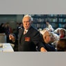 Moscow, Russia: Holocaust survivor and WWII veteran Mikhail Spectr, 86, walks to make a toast. Spectr was taken to Jewry in 1941 at the age of 8 when Nazi soldiers arrived at his village in Ukraine Soviet republic. Spectr had been kept at ghetto in Transnistria, territory between Dniester and Southern Bug, occupied by the Nazi and its allies from 1941 and 1944.?