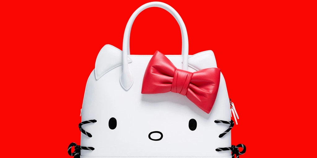 Balenciaga Phone holder with 'Hello Kitty' motif, Women's Bags