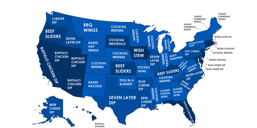 Most popular Super Bowl recipes and foods in every state