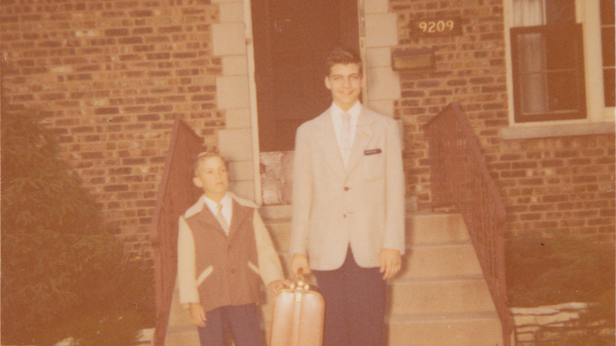 David Kaczynski (left) and his older brother before Ted leaves to Harvard.