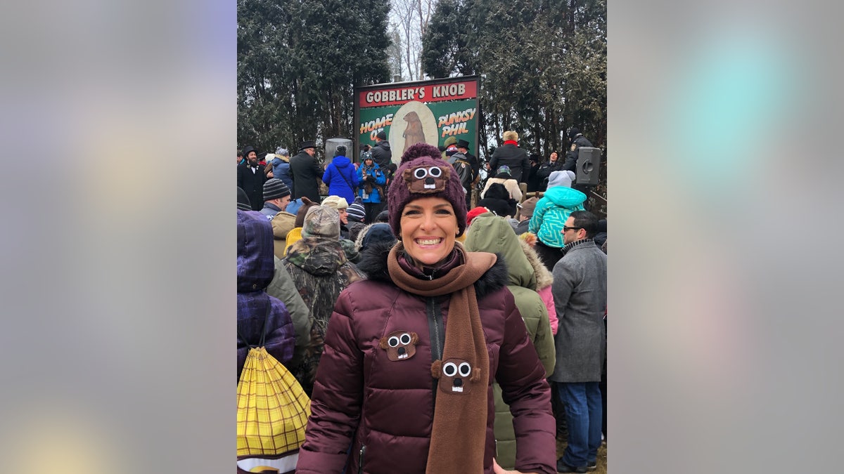 Janice at Gobbler's Knob in ​ Punxsutawney, Pa. in 2017. ​