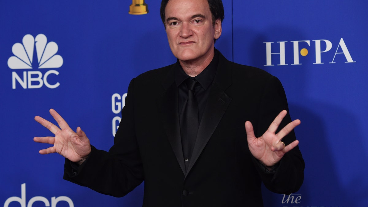 Quentin Tarantino, winner of the award for best director, motion picture, for "Once Upon a Time...in Hollywood," poses in the press room at the 77th annual Golden Globe Awards at the Beverly Hilton Hotel on Sunday, Jan. 5, 2020, in Beverly Hills, Calif.