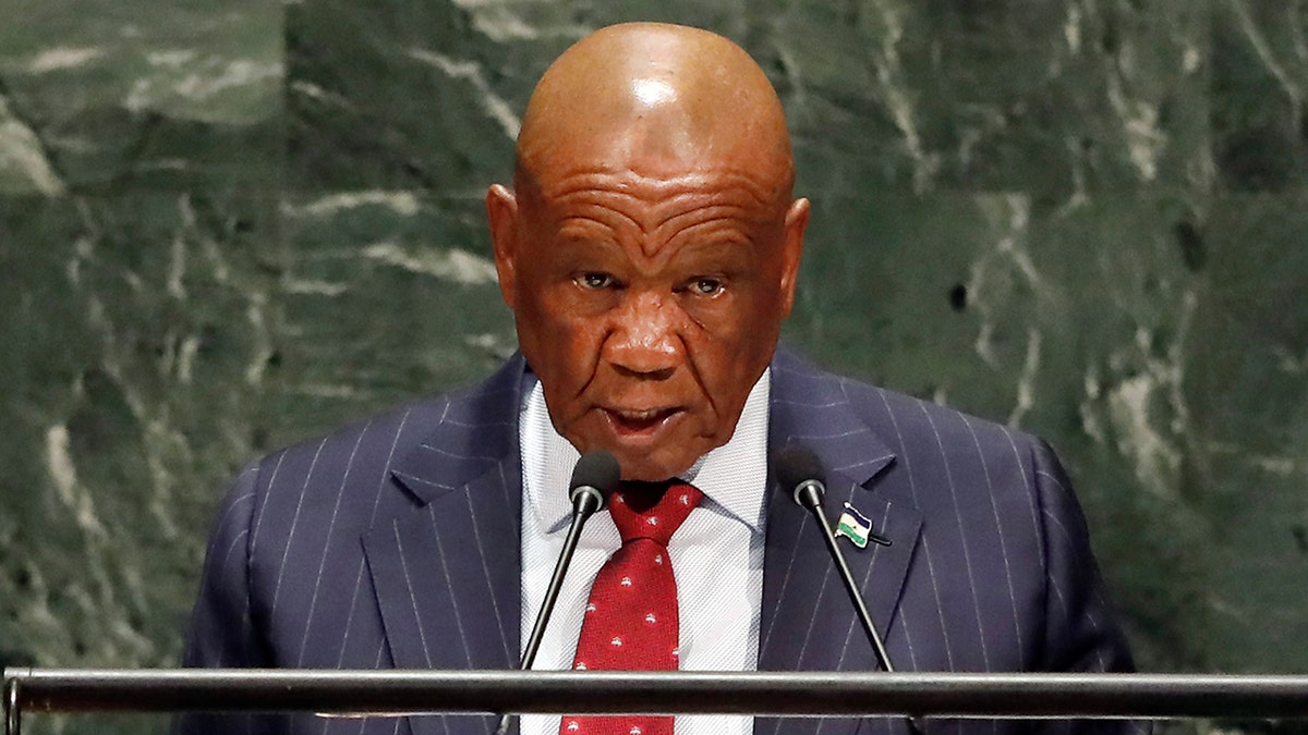 Lesotho's Prime Minister Thomas Motsoahae Thabane's wife Maesaiah Thabane is in hiding from the police, who want to question her over the June 14, 2017 killing of Thabane's former wife Lipolelo. (AP Photo/Richard Drew, File)