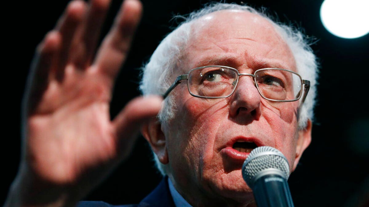 Bernie Sanders at a campaign rally