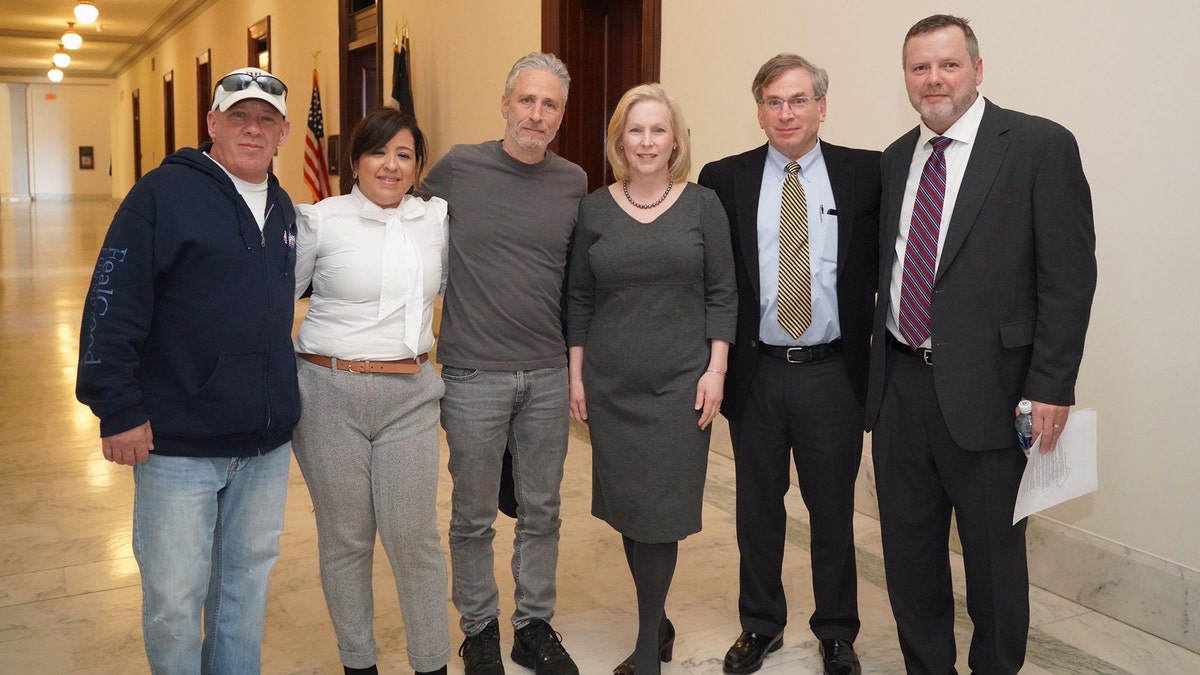 Jon Stewart, Kirsten Gillibrand and veterans advocates