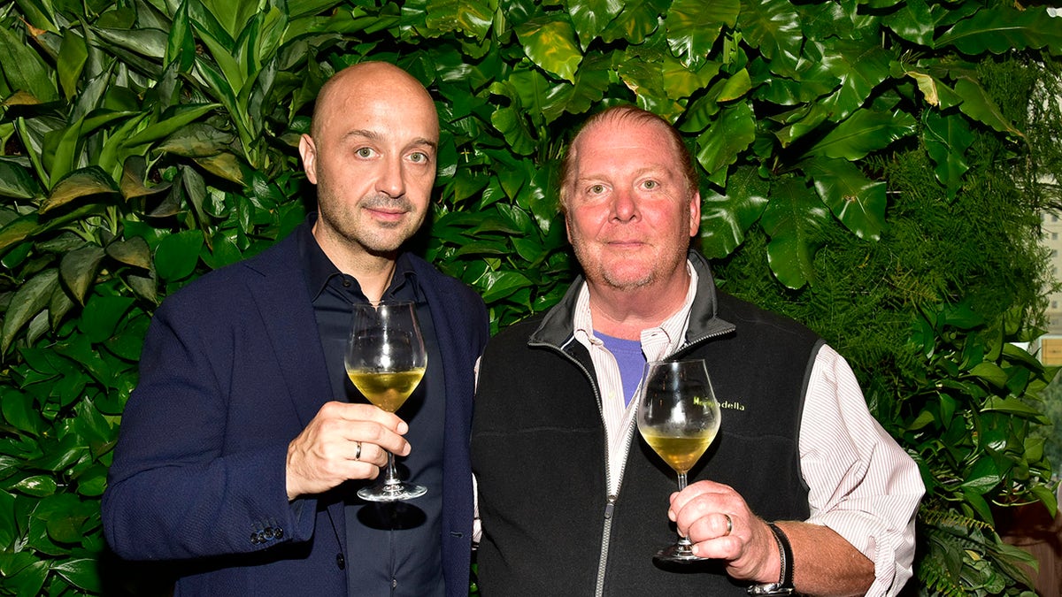 Joe Bastianich, seen here with Mario Batali in 2016 in New York City, had previously said he never witnessed Batali touch an employee inappropriately, although he admitted to overhearing Batali say inappropriate things to workers.