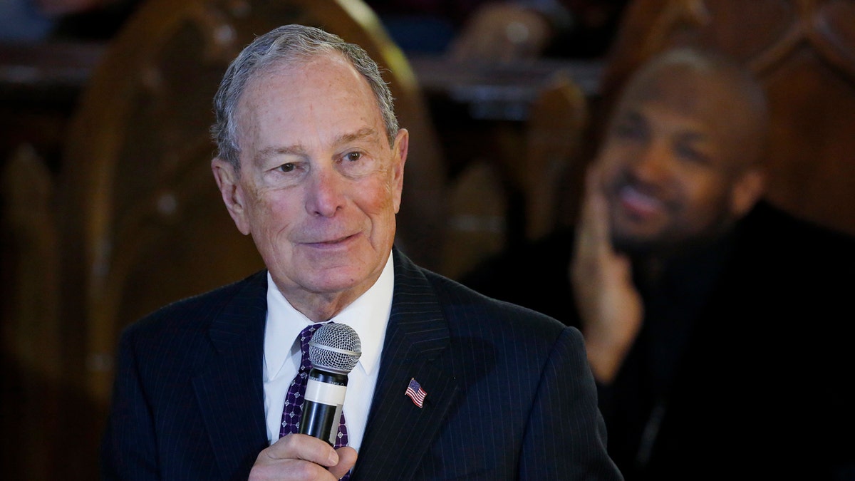 Democratic Presidential candidate Michael Bloomberg speaks during a service at the Vernon Chapel African Methodist Episcopal Church in Tulsa, Okla., Sunday, Jan. 19, 2020. (AP Photo/Sue Ogrocki)
