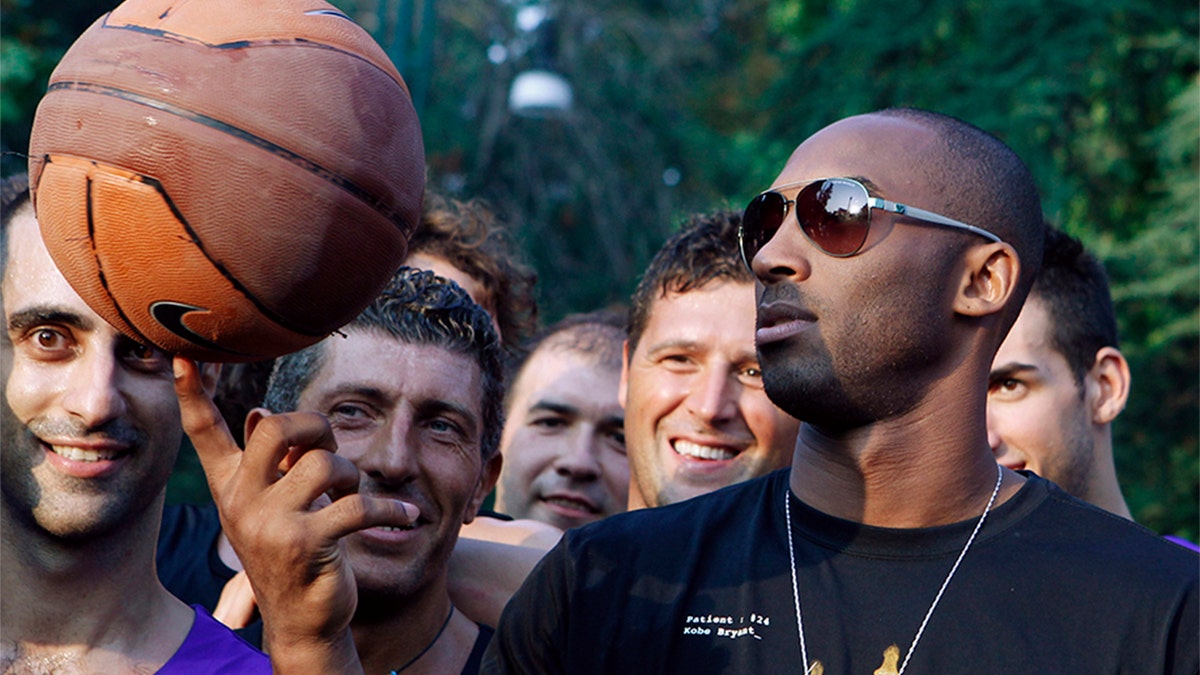 Kobe Bryant during a sponsor's appearance in Milan, Italy, in 2011. (AP Photo/Luca Bruno, File)