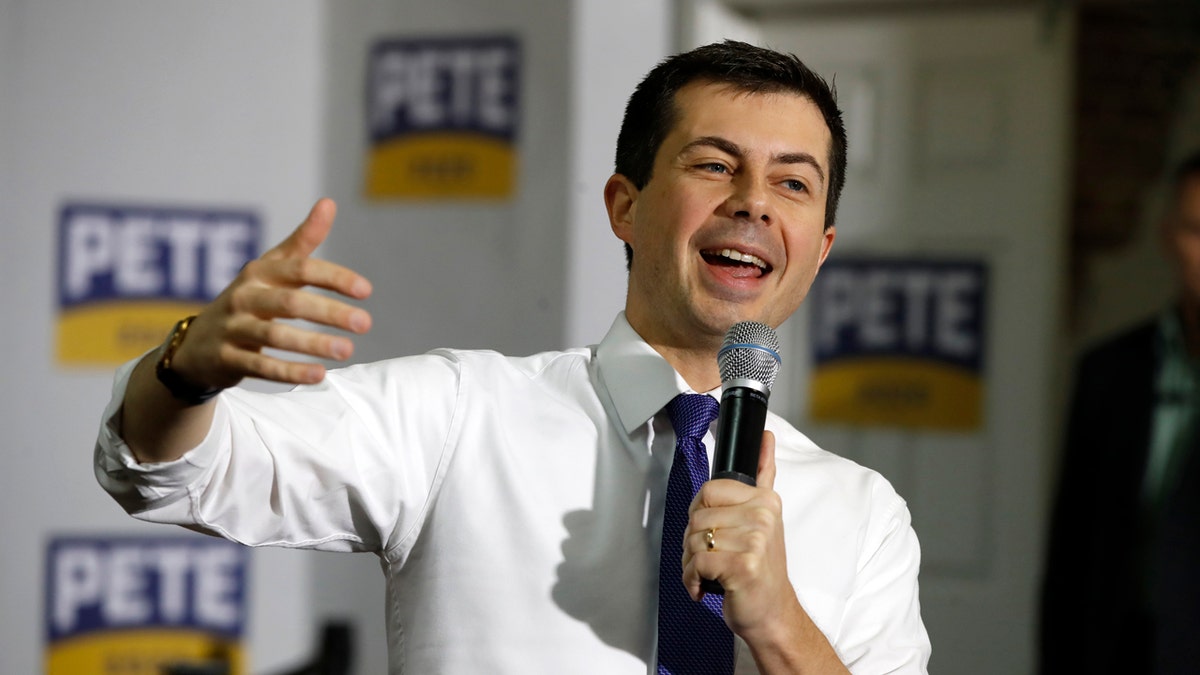 Democratic presidential candidate, former South Bend, Ind., Mayor Pete Buttigieg speaks at a town hall meeting at the Lake Cooper Foundation in Keokuk, Iowa, Tuesday, Jan. 21, 2020. (AP Photo/Gene J. Puskar)