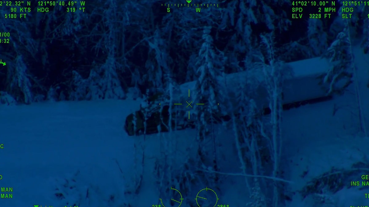 A truck driver was found on a snowy road two days after being reported missing in Northern California.