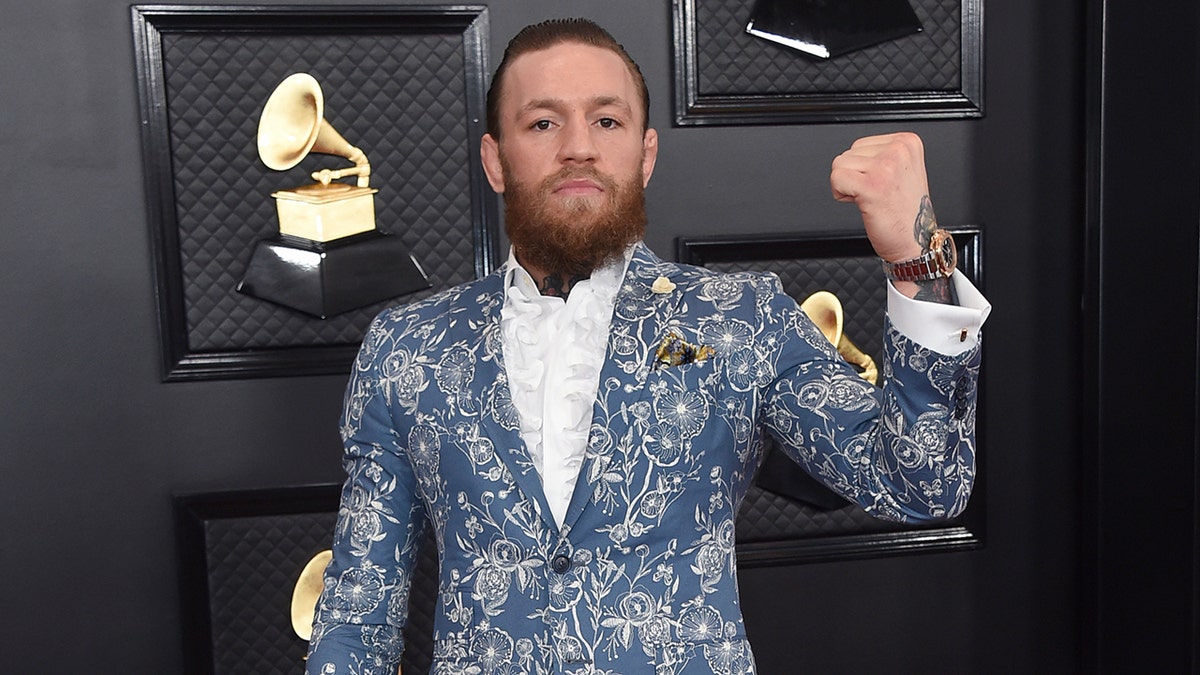 Conor McGregor arrives at the 62nd annual Grammy Awards at the Staples Center.