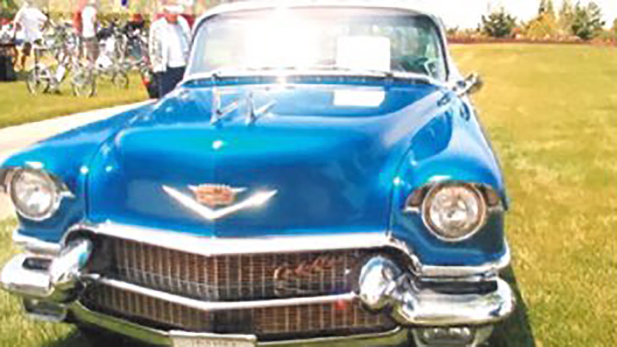 Rita Hayworth's name is beveled on the car's doors, rear and engine block, police said.