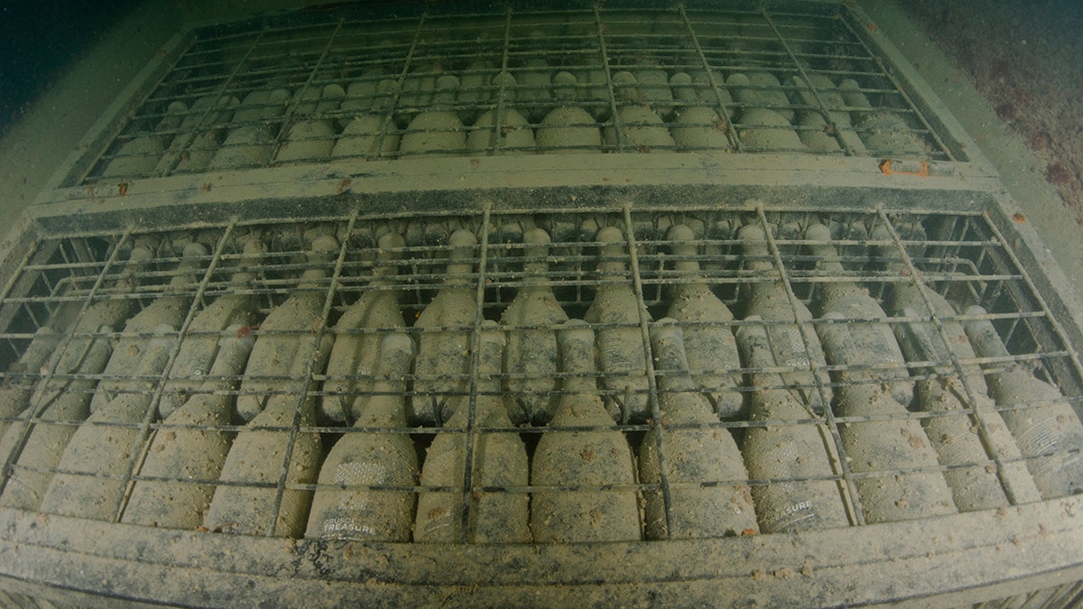 Bottles of wine age 65 feet beneath the sea in Spain.